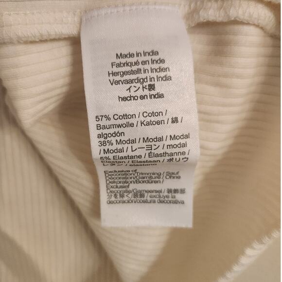 NWT J. Crew Vintage Rib Rosette T-Shirt Ivory 3X - Picture 5 of 7